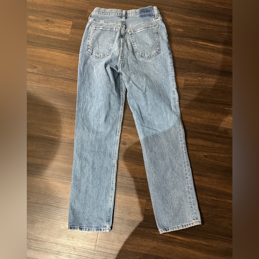 Abercrombie & Fitch 90s Straight Ultra High Rise Light Blue Jeans - Picture 6 of 6